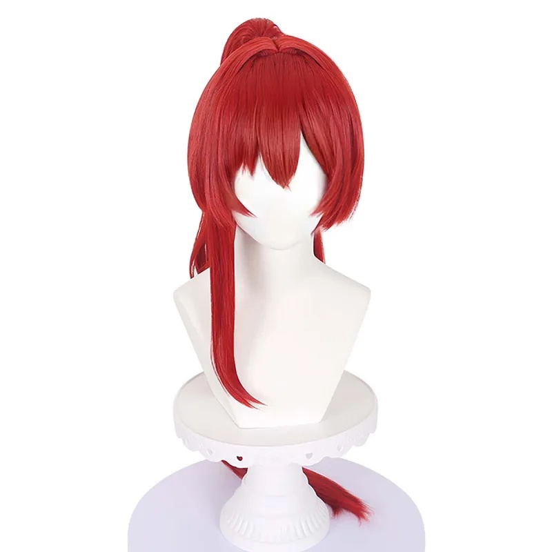 Women'S Red Accessories - วิกผมยาวสีแดงสังเคราะห์สำหรับคอสเพลย์ตัวละครหยินหลินจากเกม Wuthering Waves ของ Le Cool