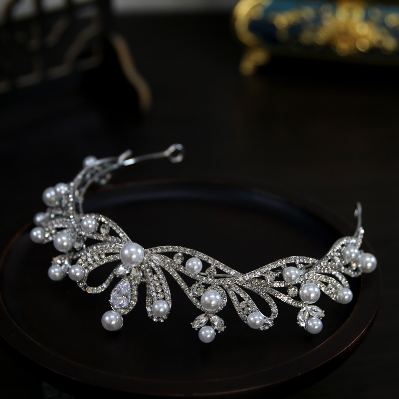 Women'S Accessories Accessorize - มงกุฎคริสตัลสำหรับเจ้าสาว เครื่องประดับผม มงกุฎเจ้าหญิงประดับมุก ที่คาดผมเจ้าสาว สำหรับผู้หญิง สาวๆ