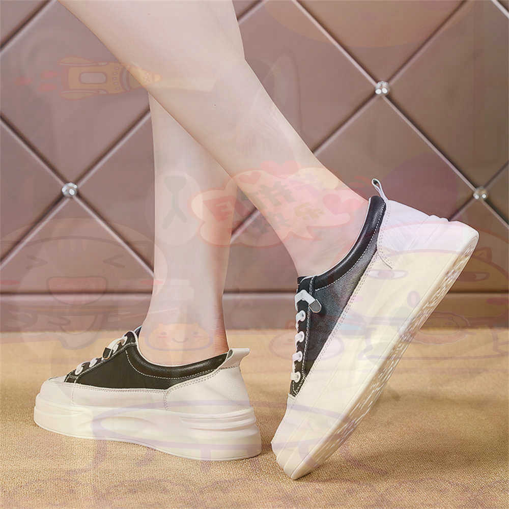 Women Accessories Brand Name Ideas - LACE-up Chunky Loafers ผู้หญิงสเก็ตบอร์ดกีฬารองเท้าตะกร้ารองเท้าผ้าใบจริงแบบพกพาข่าวตะกร้า Teni ที่มีคุณภาพสูง