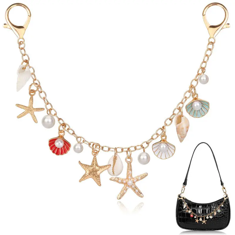 Women'S Accessories Purse - จี้ห้อยกระเป๋าสำหรับกระเป๋าถือ พวงกุญแจทอง จี้เปลือกหอย จี้กุญแจ ของตกแต่งกระเป๋าสำหรับผู้หญิง เครื่องประดับสำหรับทำเครื่องประดับ