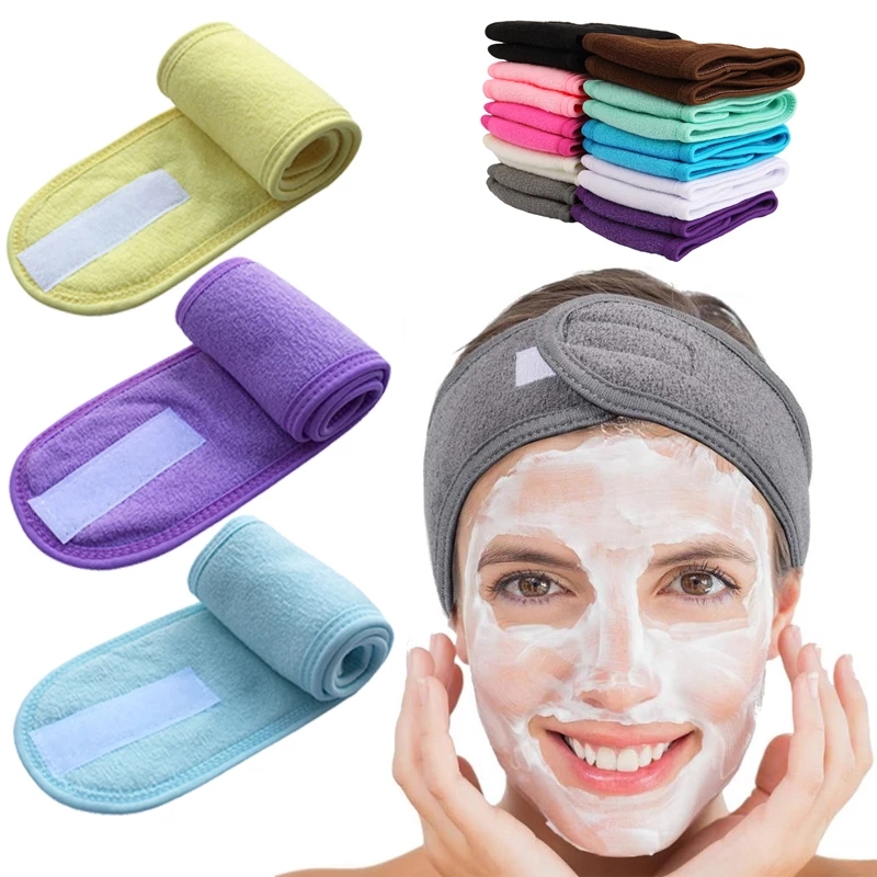 Women Accessories Online - ผู้หญิงแถบคาดศีรษะปรับกว้าง Hairband โยคะสปาอาบน้ําแต่งหน้าล้างหน้าเครื่องสําอางค์สําหรับสุภาพสตรี Make Up อุปกรณ์เสริม