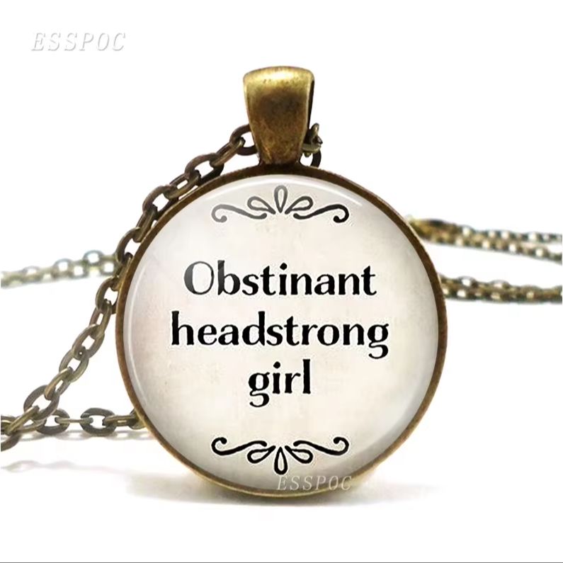 Women Accessories Quotes - จี้สร้อยคอคำคมจากนักเขียนเจน ออสเตน ผู้หญิงที่มีความมุ่งมั่น คำคมวรรณกรรม แฟชั่น สไตล์