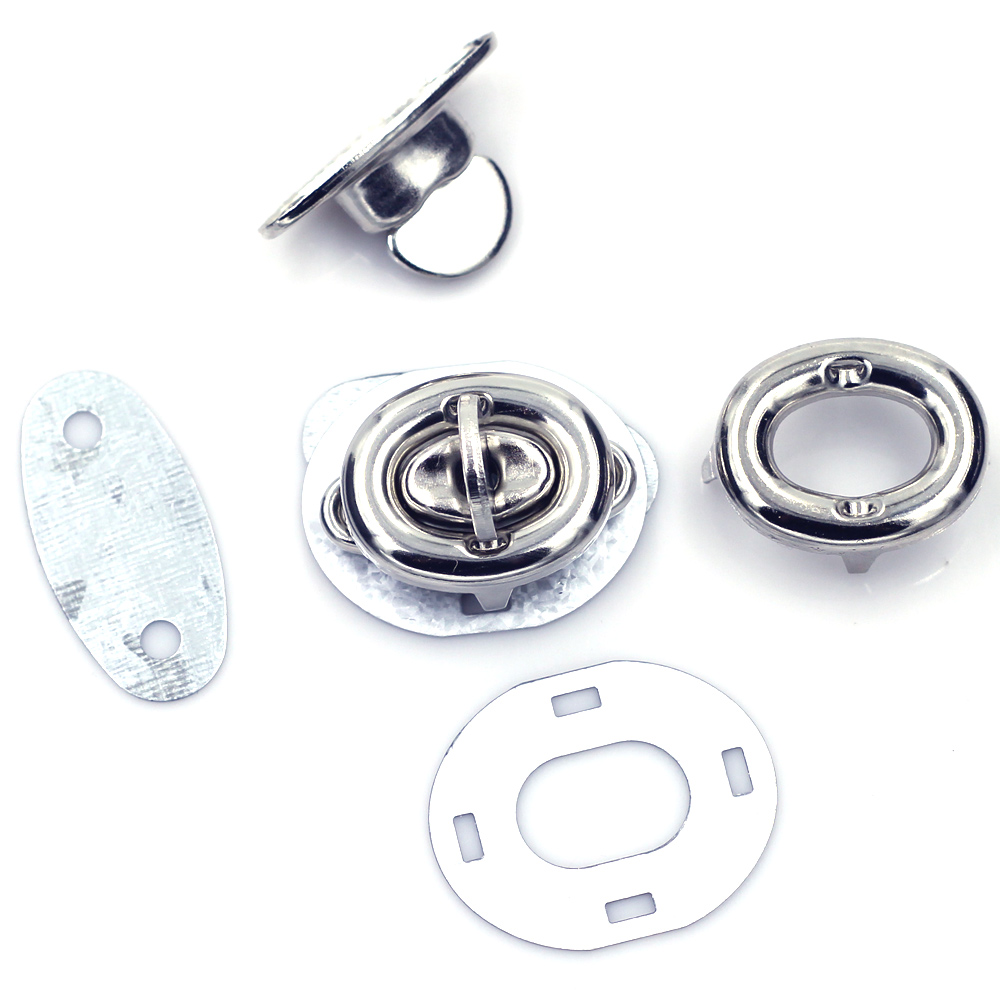 Women'S Accessories Purse - Twist เปิดล็อคกรอบ Kiss Clasps Silver Tone