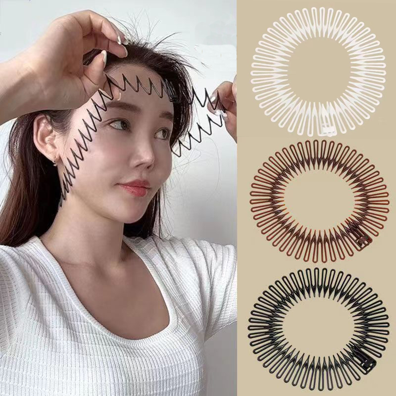 Women Accessories Online - หวีซี่ผู้หญิงหญิงสาวยืดหยุ่นวงกลมทำจากพลาสติกสำหรับเครื่องประดับผมเครื่องสำอางขณะเดินทางอาบน้ำสำหรับว่ายน้ำ