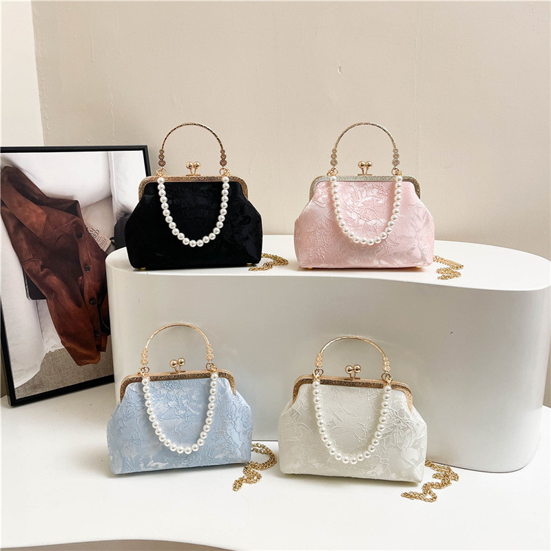 วินเทจคลาสสิกลูกไม้กระเป๋ามุกเ - Women'S Accessories Purse บทวิจารณ์และราคา