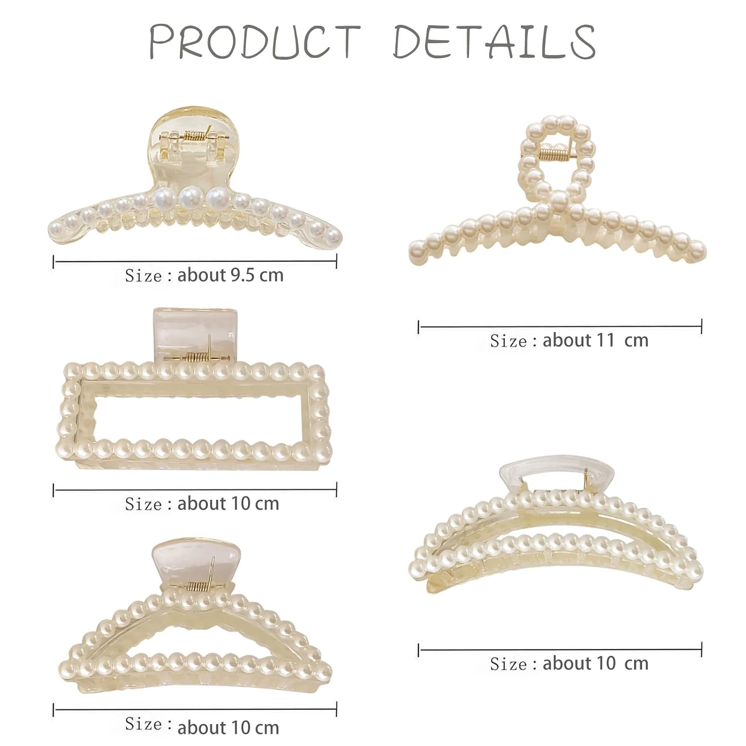 Elegant เลียนแบบไข่มุกผม Claw  - Women Accessories Online บทวิจารณ์และราคา