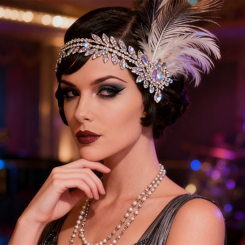 ที่คาดผมขนนกสไตล์เรโทรวินเทจ ป - Women Accessories Online บทวิจารณ์และราคา