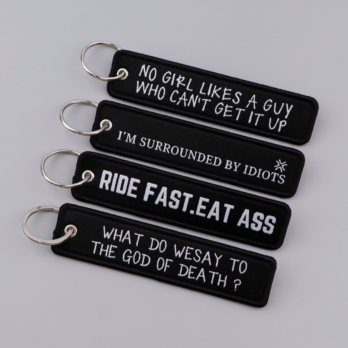 พวงกุญแจปักลายคำเตือน ป้ายกุญแ - Women Accessories Quotes บทวิจารณ์และราคา