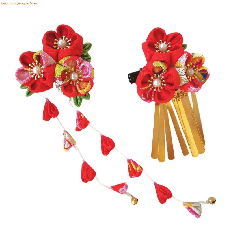 F92D กิ๊บดอกไม้ผ้าสไตล์ญี่ปุ่น - Women Accessories Description บทวิจารณ์และราคา