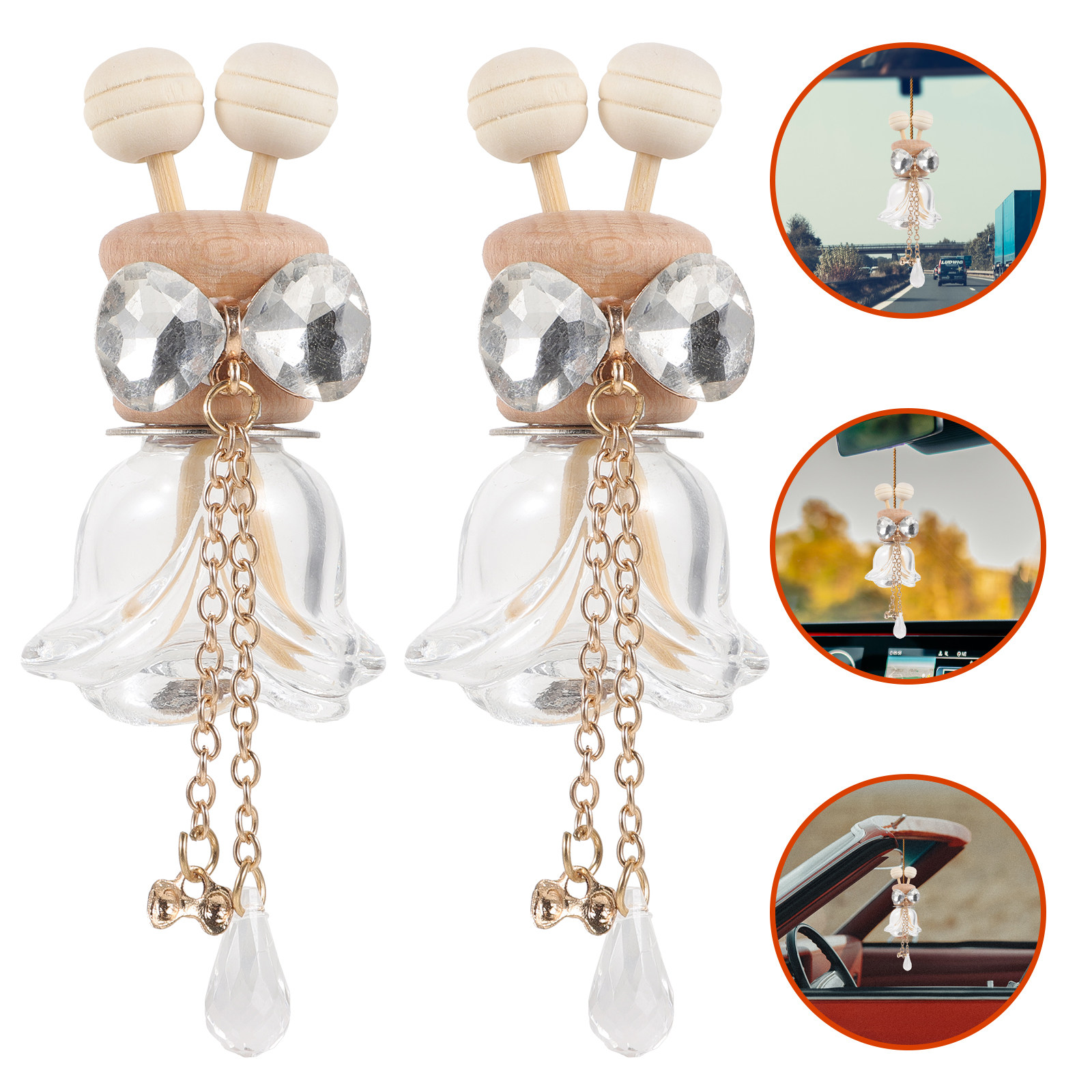 ขวดแก้วน้ำหอมปรับอากาศในรถยนต์ - Women Accessories Outlet บทวิจารณ์และราคา