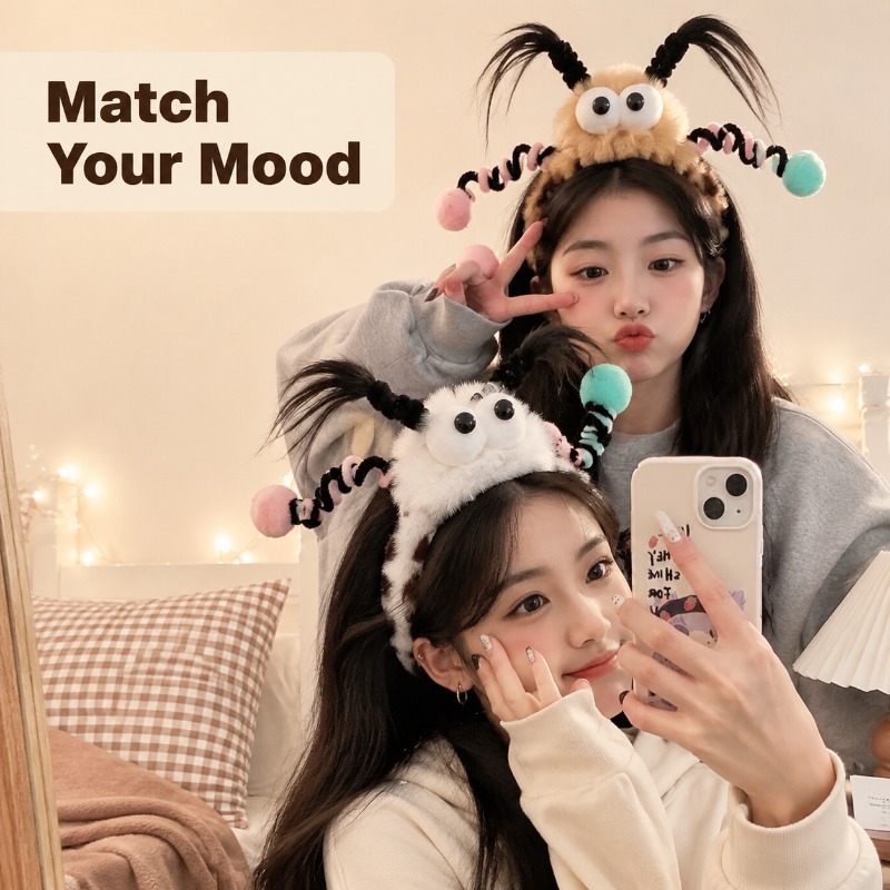 ที่คาดผมขนปุยลายตาสัตว์ประหลาด - Women Accessories Online บทวิจารณ์และราคา