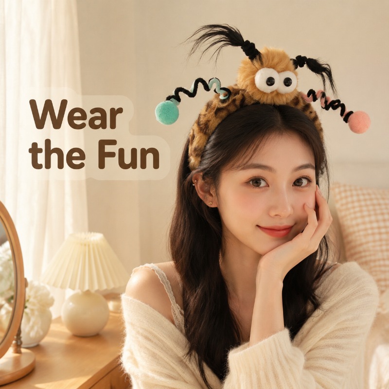 ที่คาดผมขนปุยลายตาสัตว์ประหลาด - Women Accessories Online บทวิจารณ์และราคา