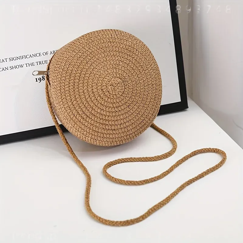 กระเป๋าสะพายข้างทรงกลมสานจากหว - Women'S Accessories Purse บทวิจารณ์และราคา